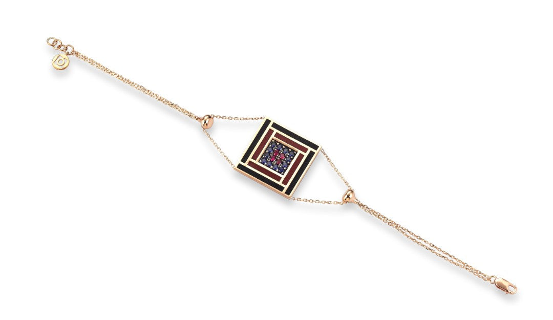 Square Enameled Bracelet